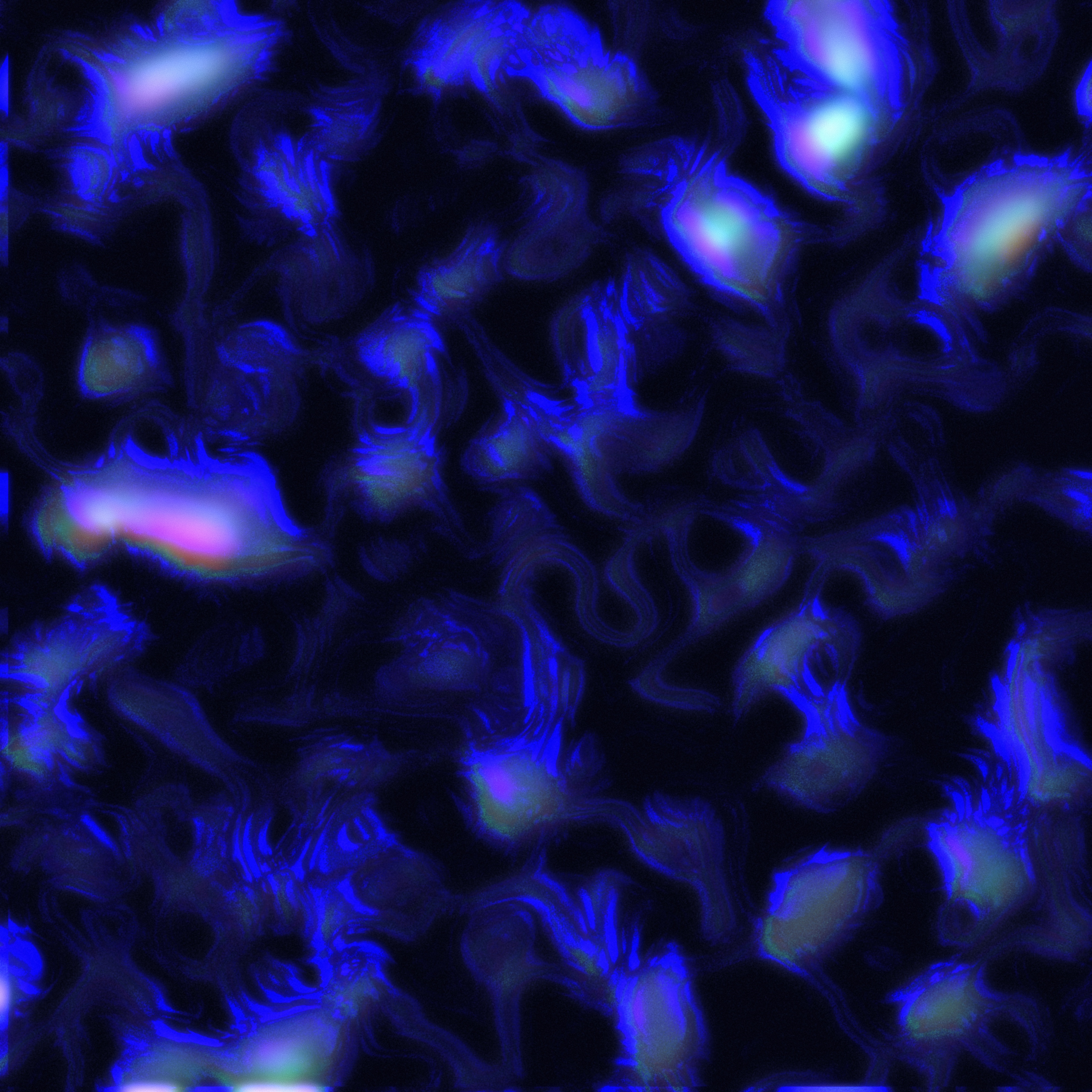 A darker, more dispersed field than The Gap. Forms that read as jellyfish rather than coral.